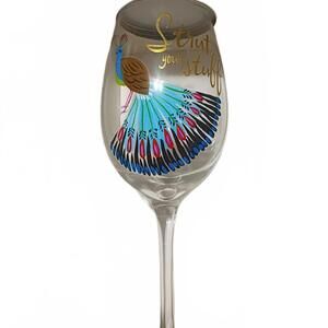 VERRE A Vin Hallmark Wine Glass 15.8 Oz Strut Your Stuff Logo